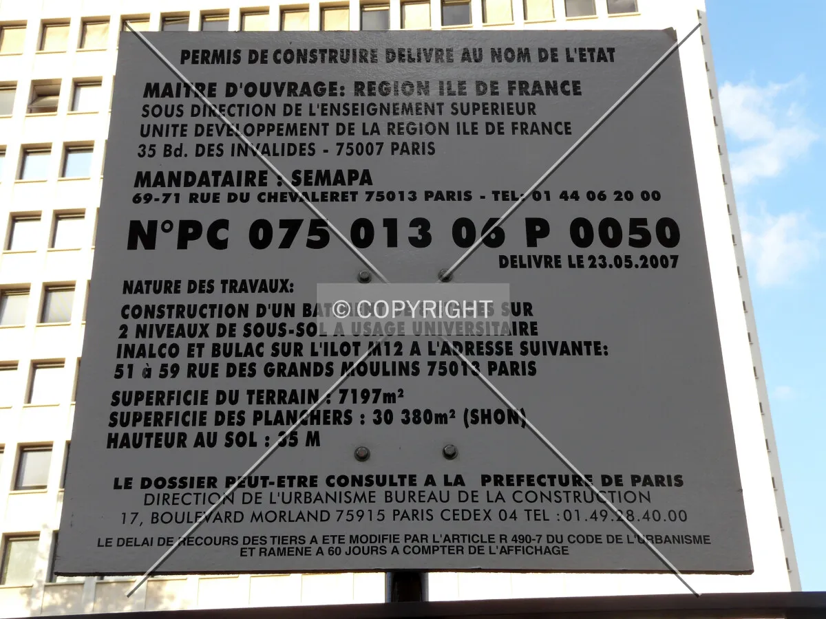 Construction permit board