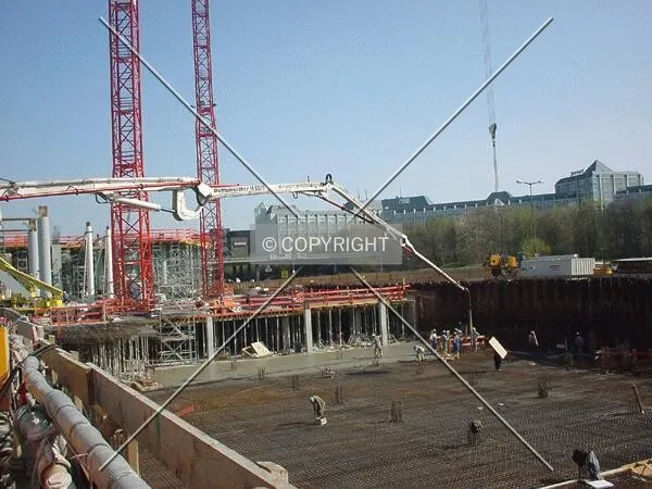 Concrete is poured