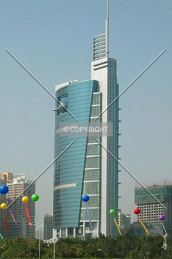 Viewed from Shennan Lu West - balloons in foreground may relate to a ground-breaking ceremony