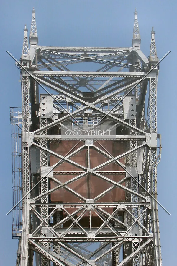 Top of the south tower, in a passing fog