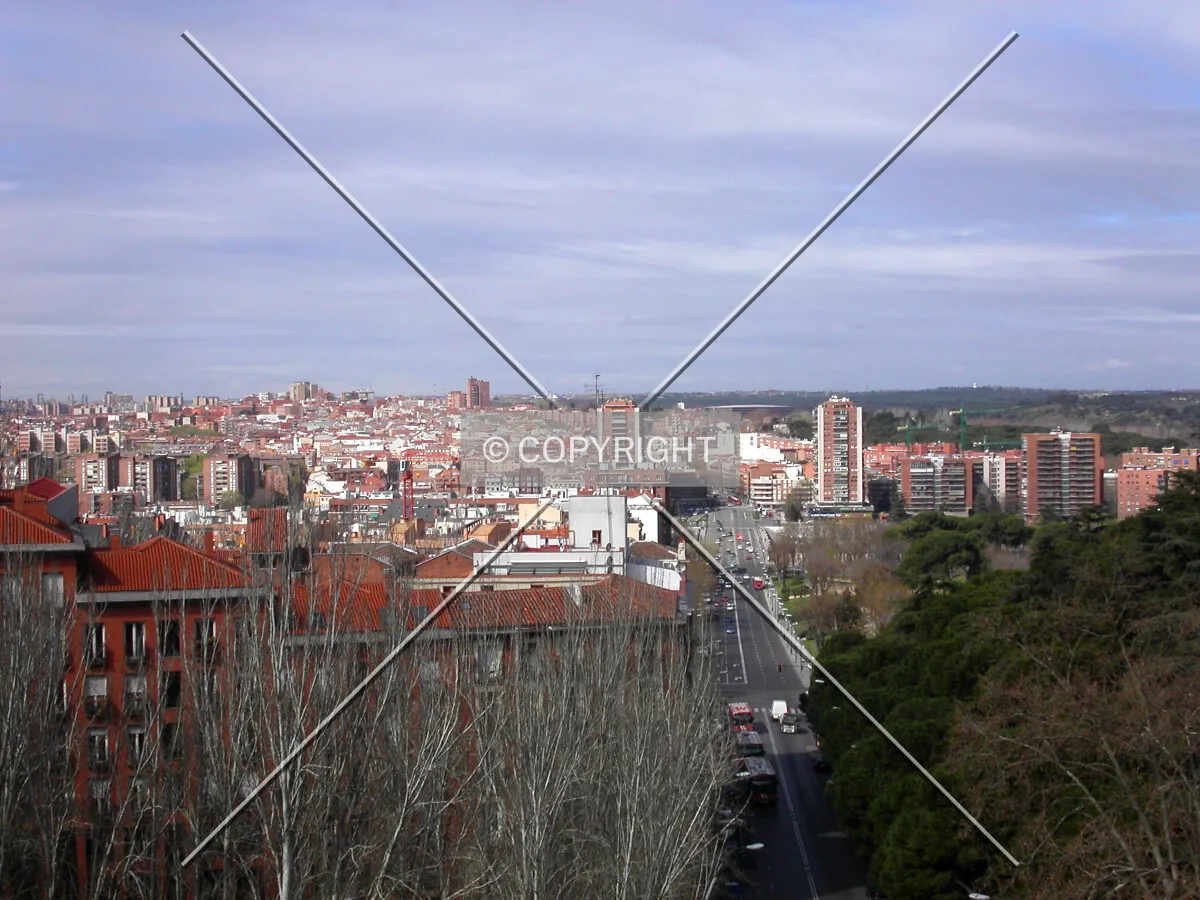 The district as seen from Puente de Segovia