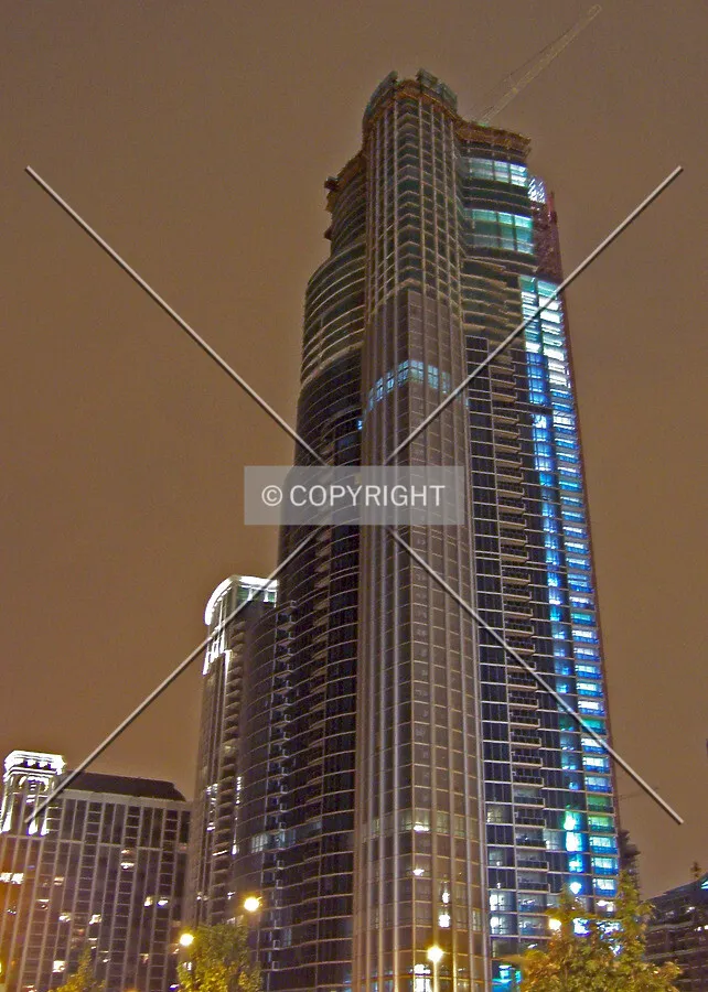 Looking up from Columbus Drive