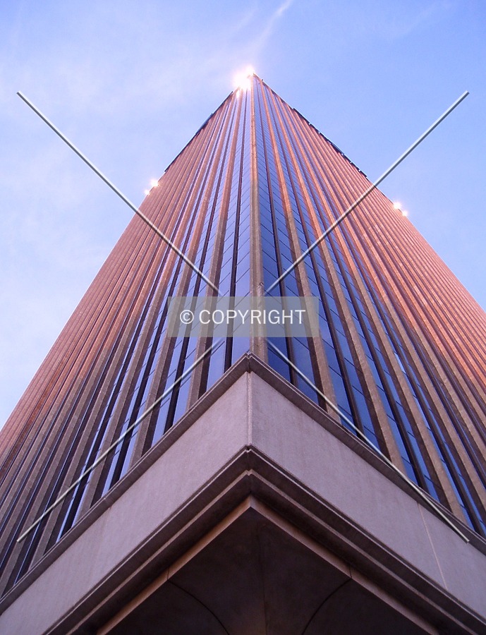 Looking up the southwest corner at sunset