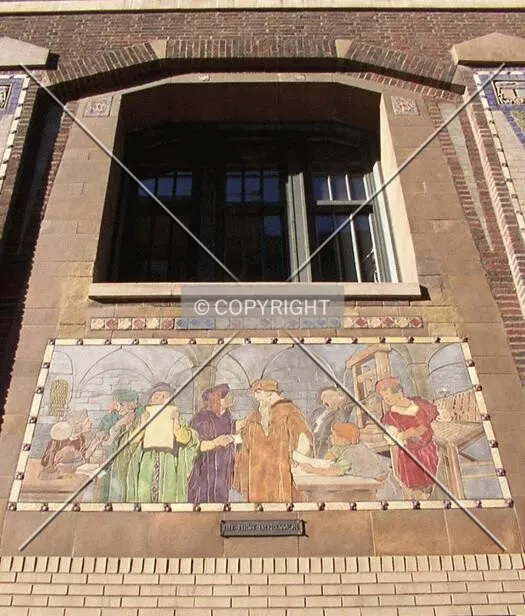 Panel over the main entrance