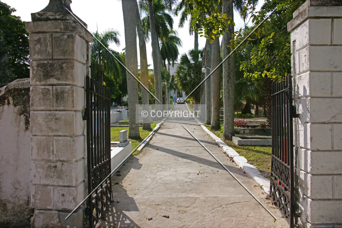 A gate to a private mansion