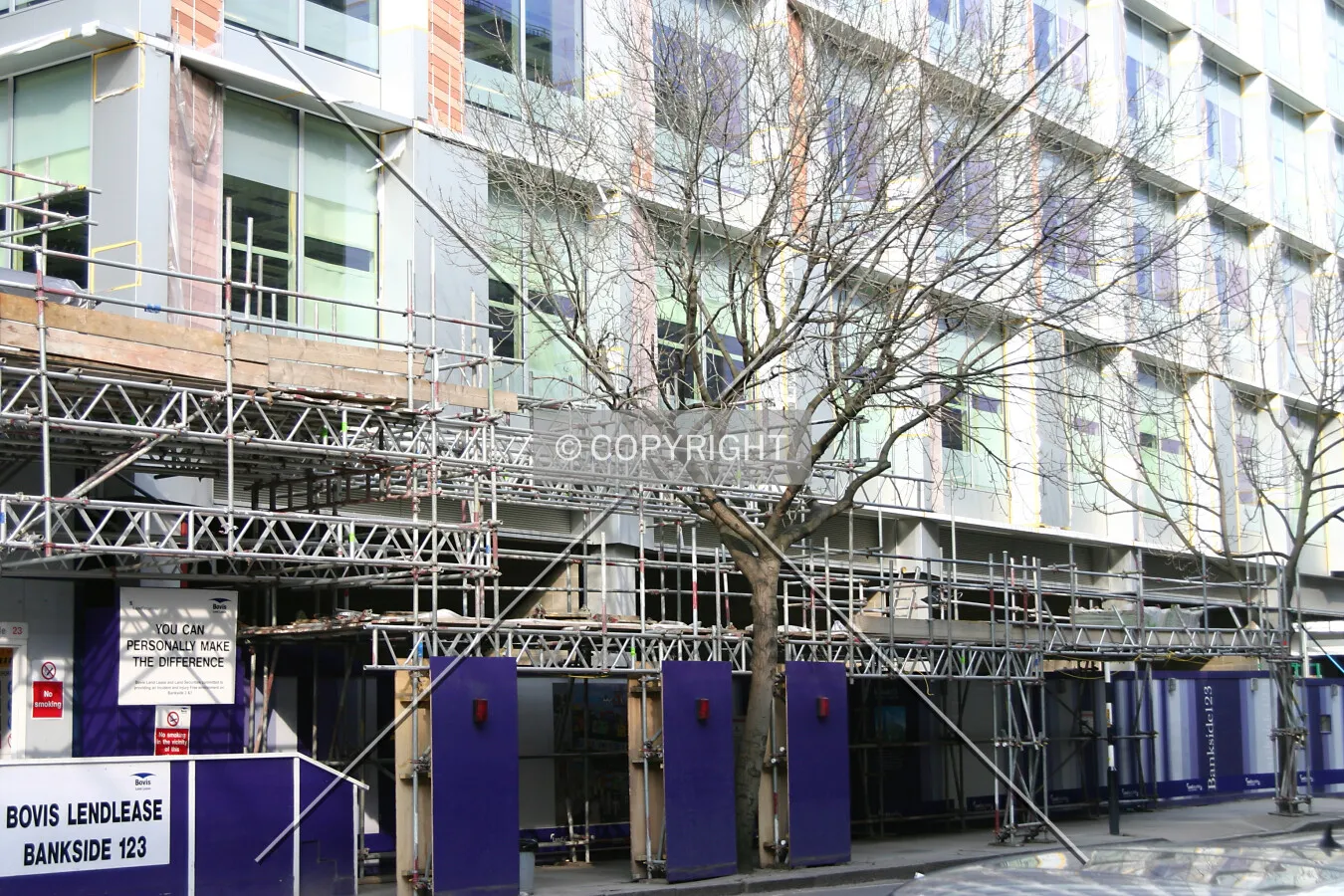 The base along Southwark Street