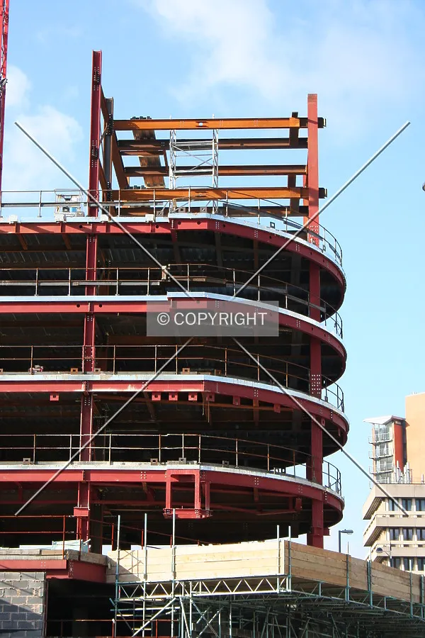View of the construction progress