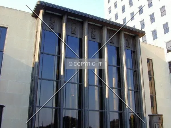 The austere entrance