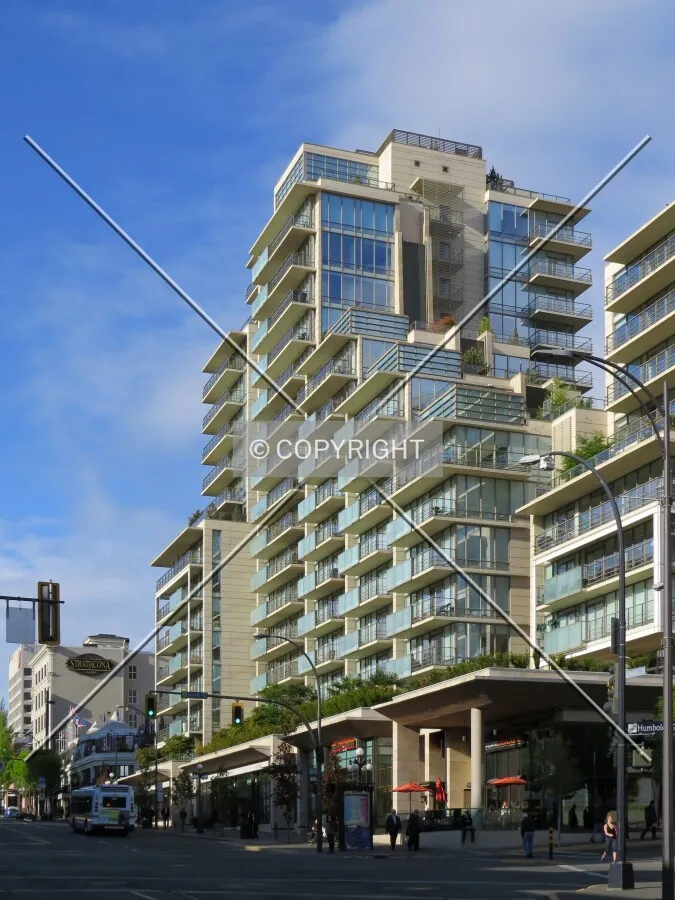 View to the northeast across Douglas Street