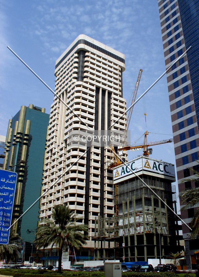 Front view; Rose Tower rising to the right