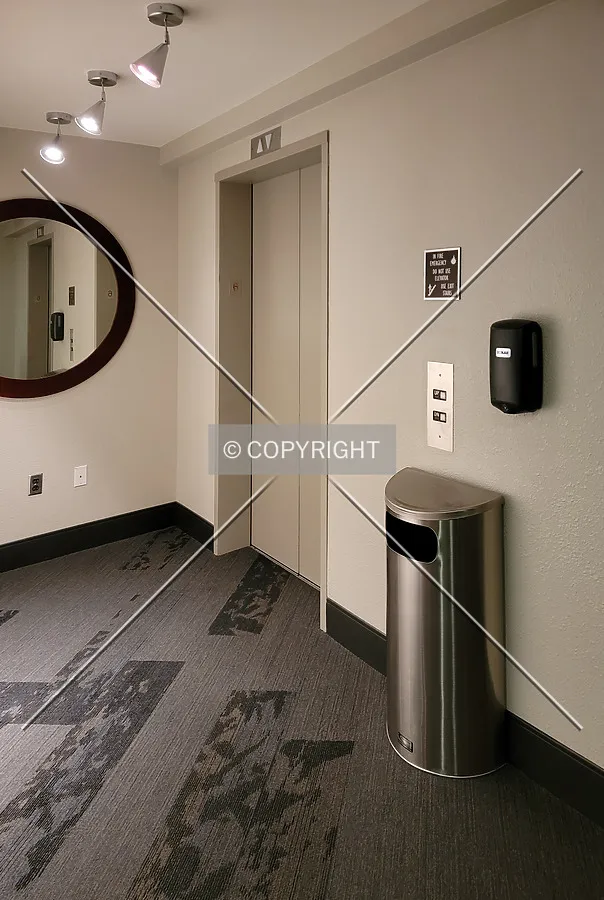 Sixth floor elevator lobby; June 11, 2021