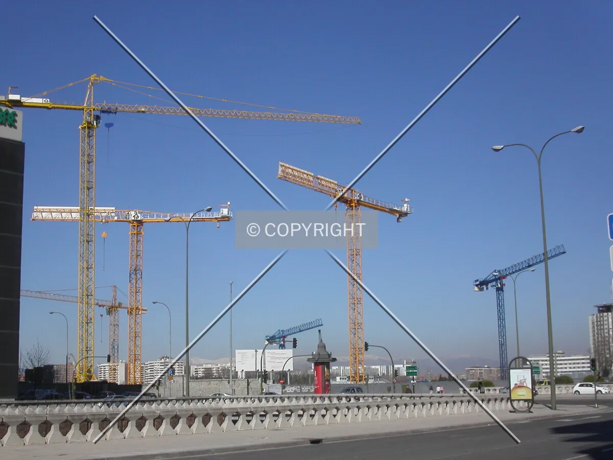 The cranes already crowding the area