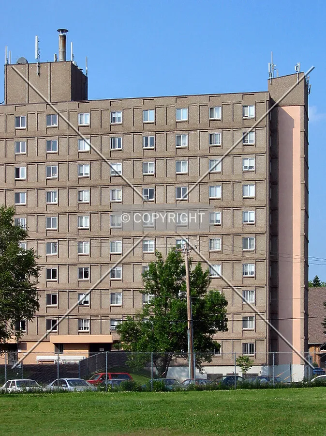 South end of the west facade