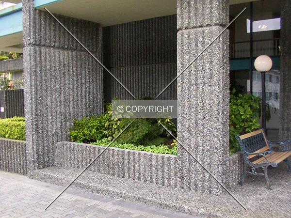 Planter by the entrance