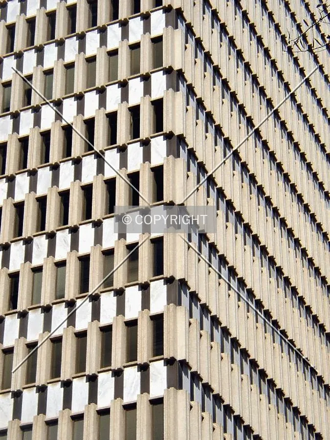 Detail of the facade along the southeast corner