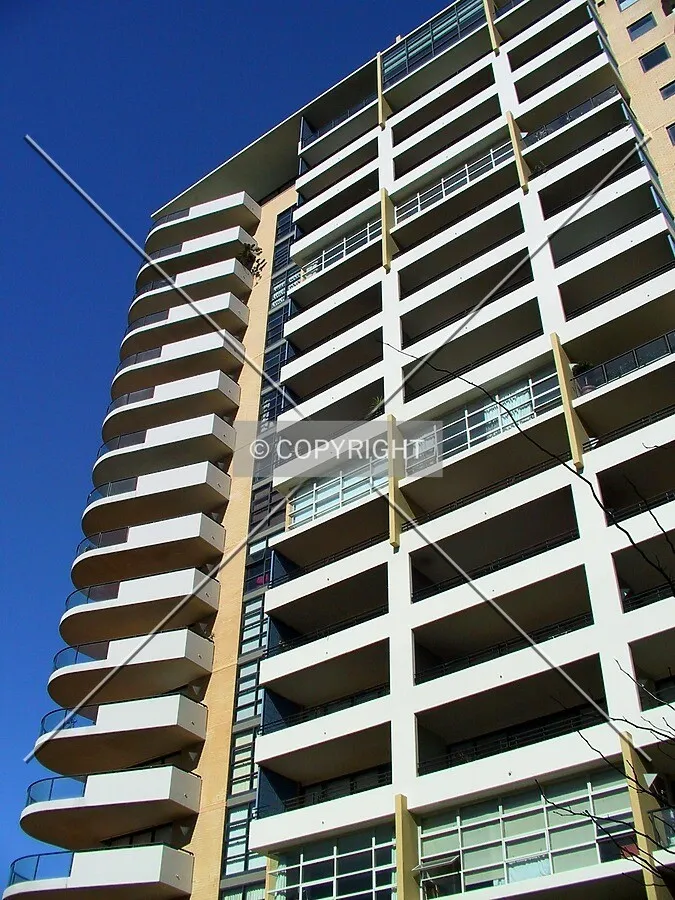 Looking up at the northern facade