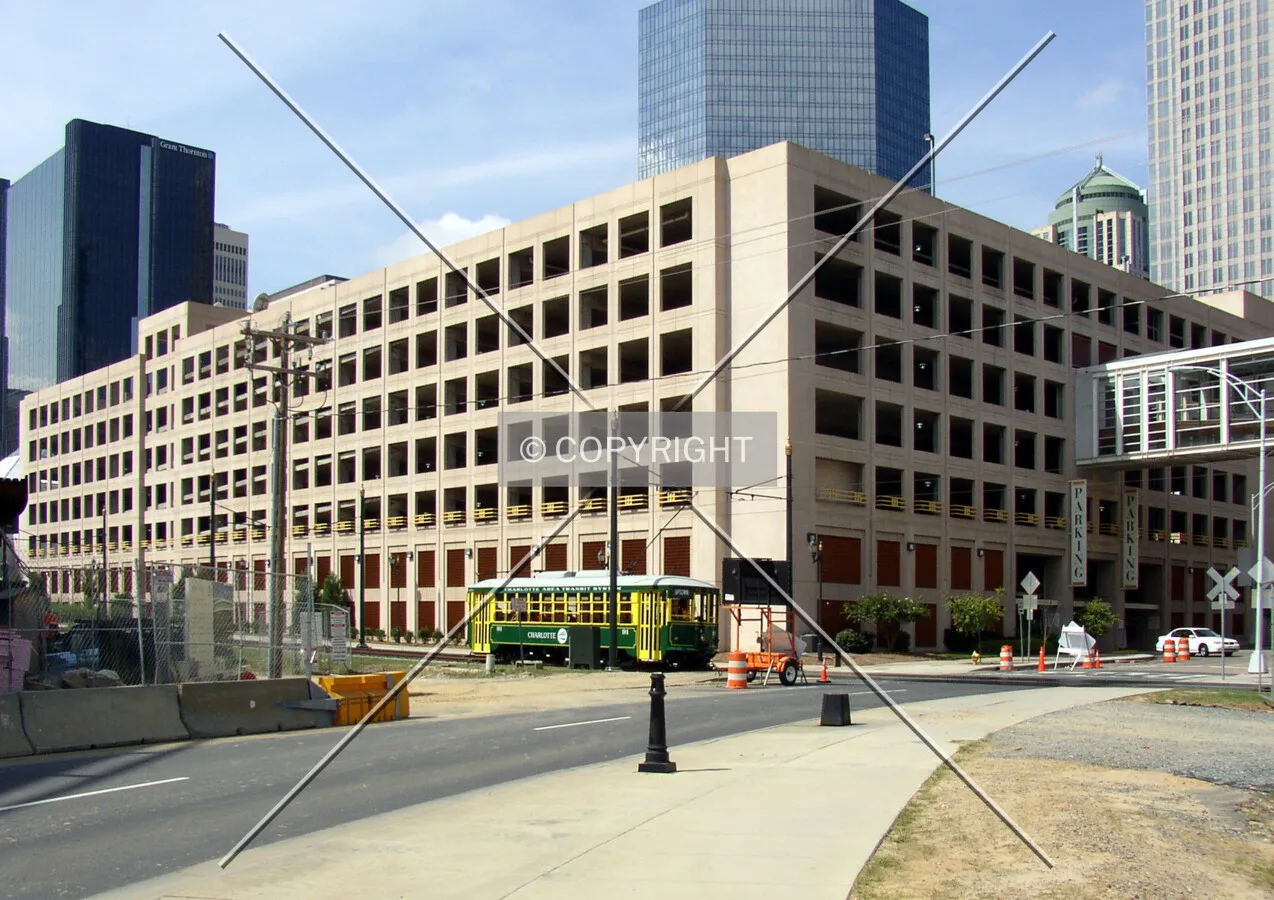 Looking southwest from East 5th Street