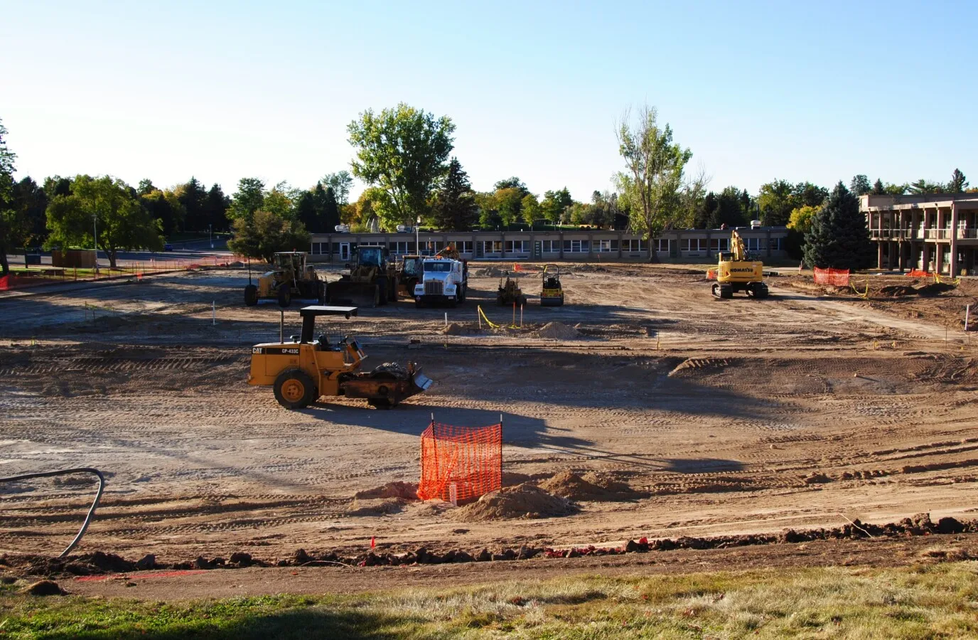 New parking lot under construction