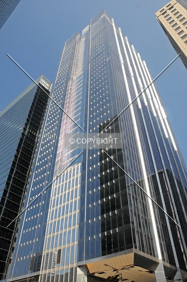 Looking up the southwest corner from Wacker Drive