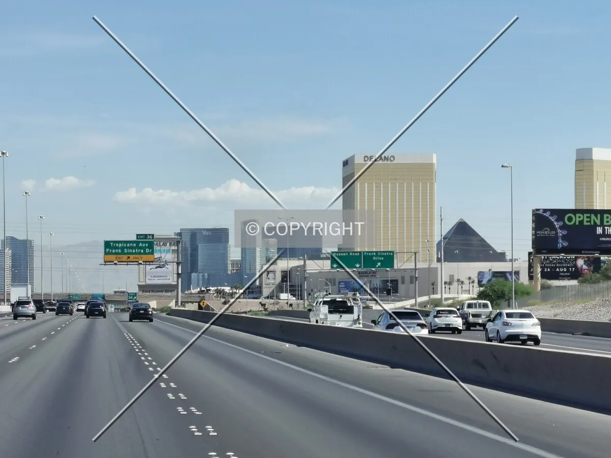 Las Vegas as seen from a freeway