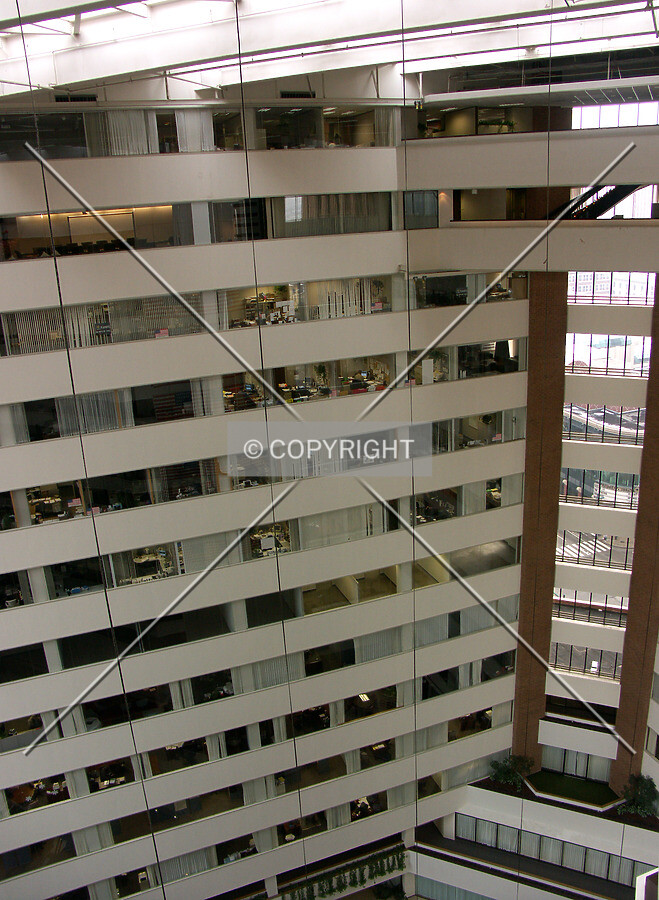 View of atrium from 20th floor