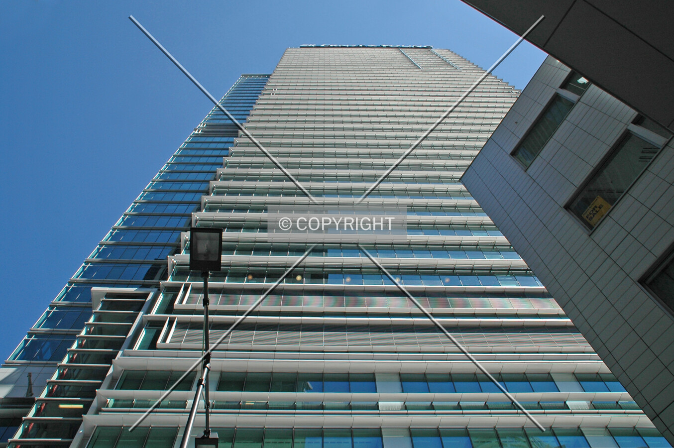 Looking up the north side