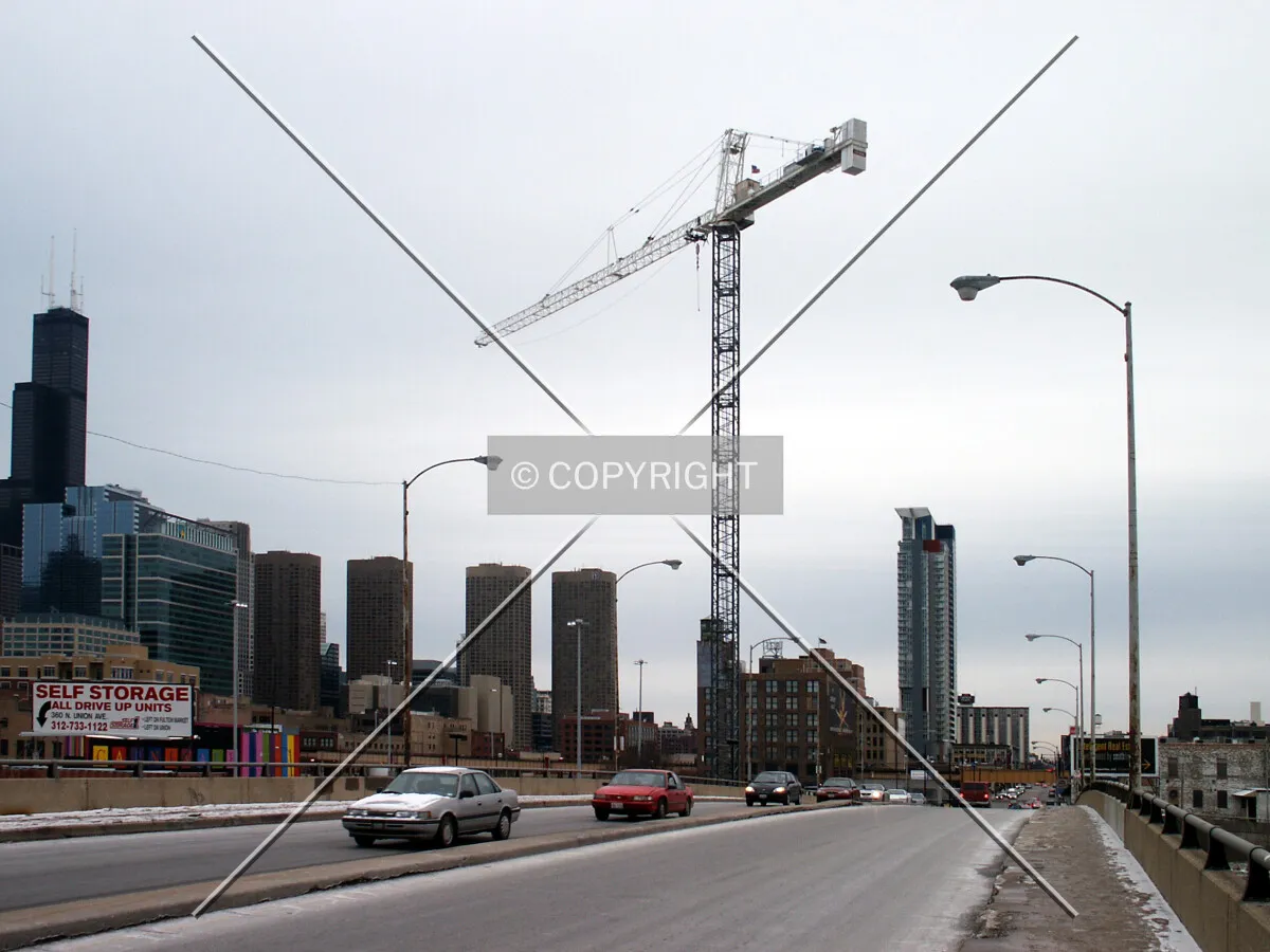 Looking south from Halsted Street