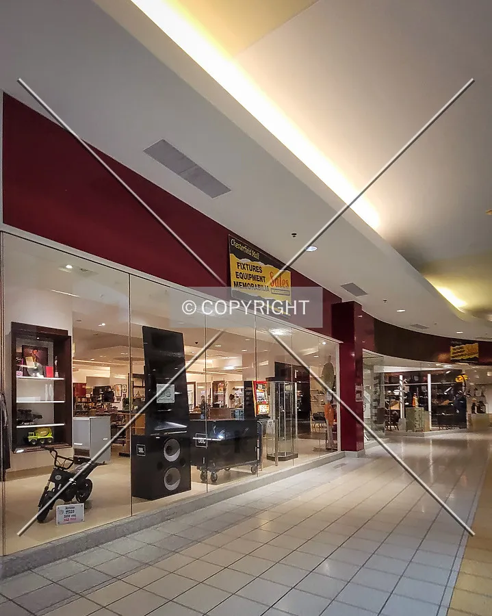 A store selling mall fixtures; October 26, 2023