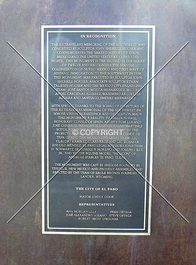 Dedication marker on the northern base