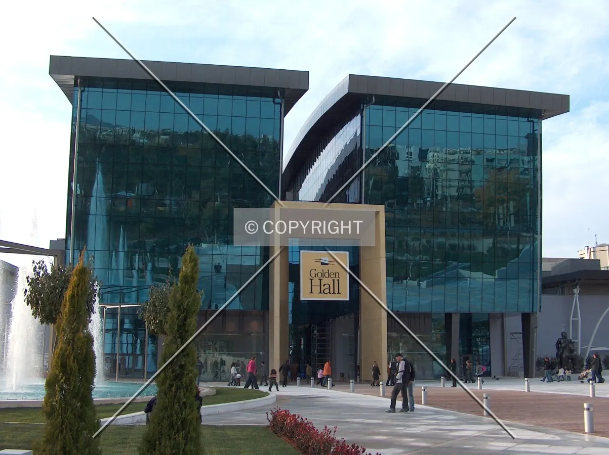 Front entrance with the plaza