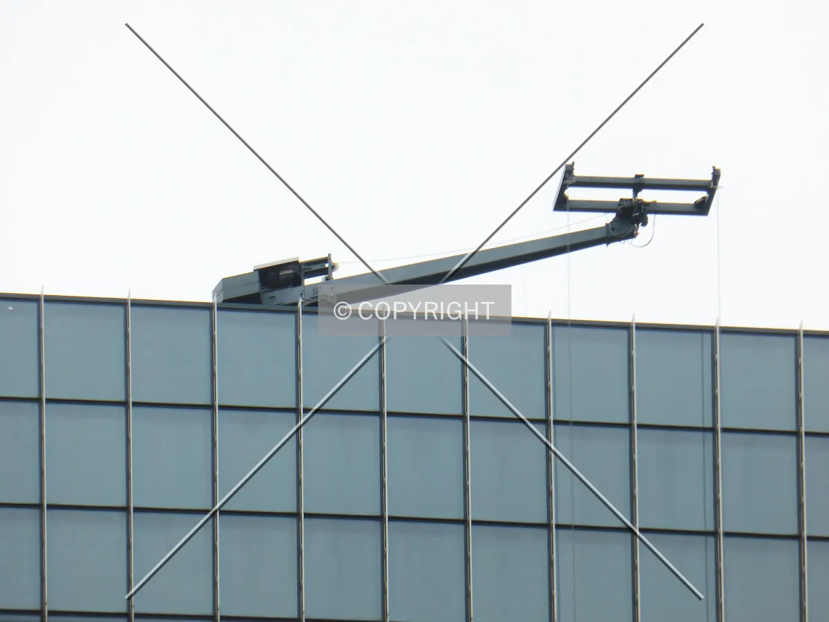 Building maintenance unit at the Skyper Tower in Frankfurt