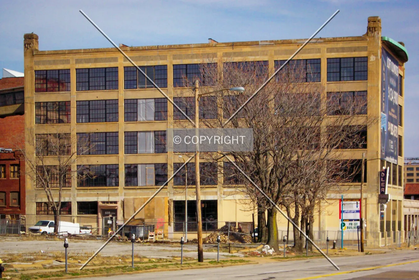 View from the southwest during renovation; March 10, 2006