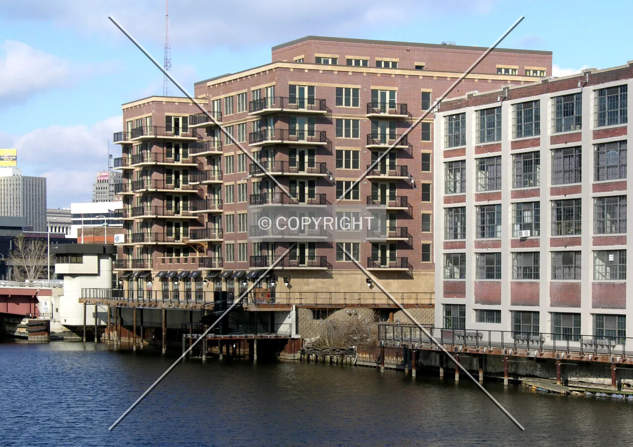 From the southwest across the Milwaukee River