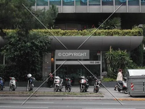 View of the building entrance
