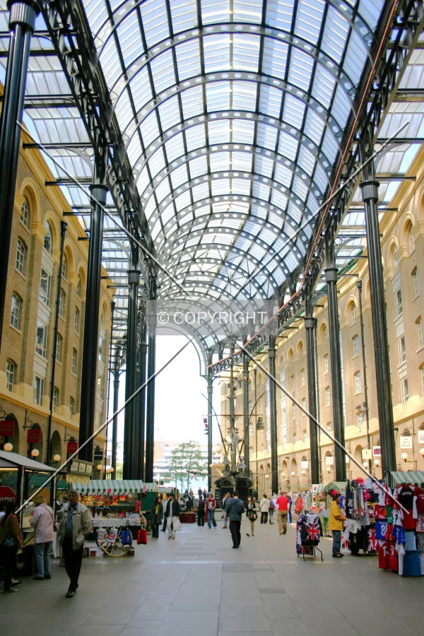 Looking north through Hay's Galleria