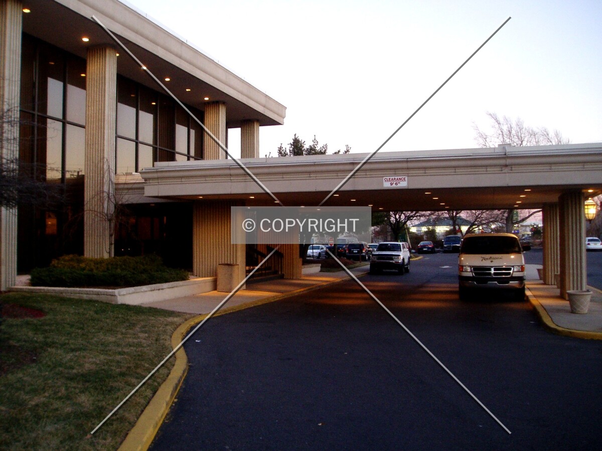 The entrance from the northeast