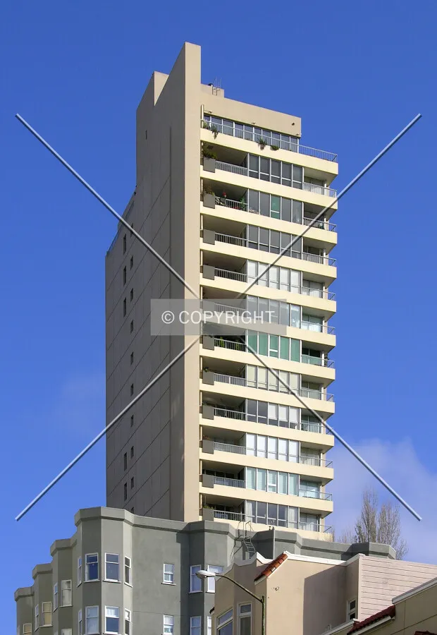 From Vallejo Street to the southwest