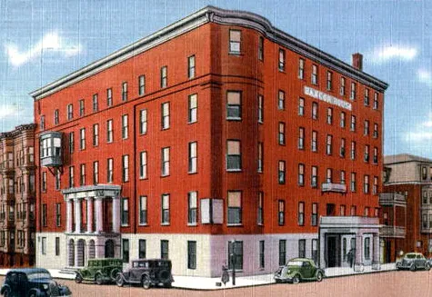 Vintage view of the old hotel