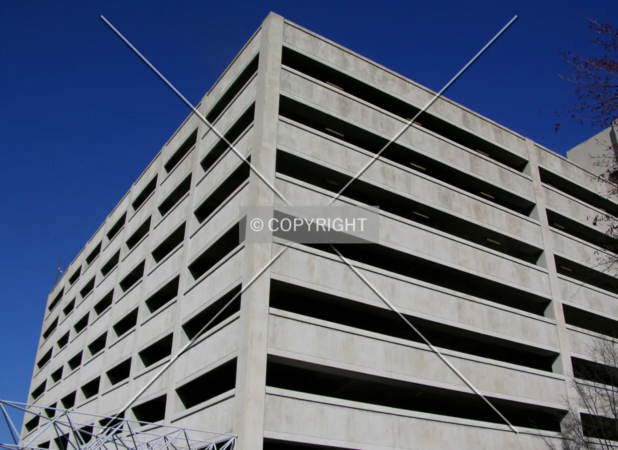 Looking up the southwest corner