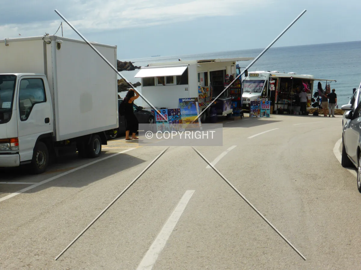 Trucks used as mobile sales point