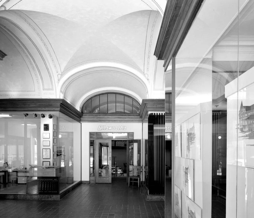 Entry gallery off 11th Avenue looking northwest