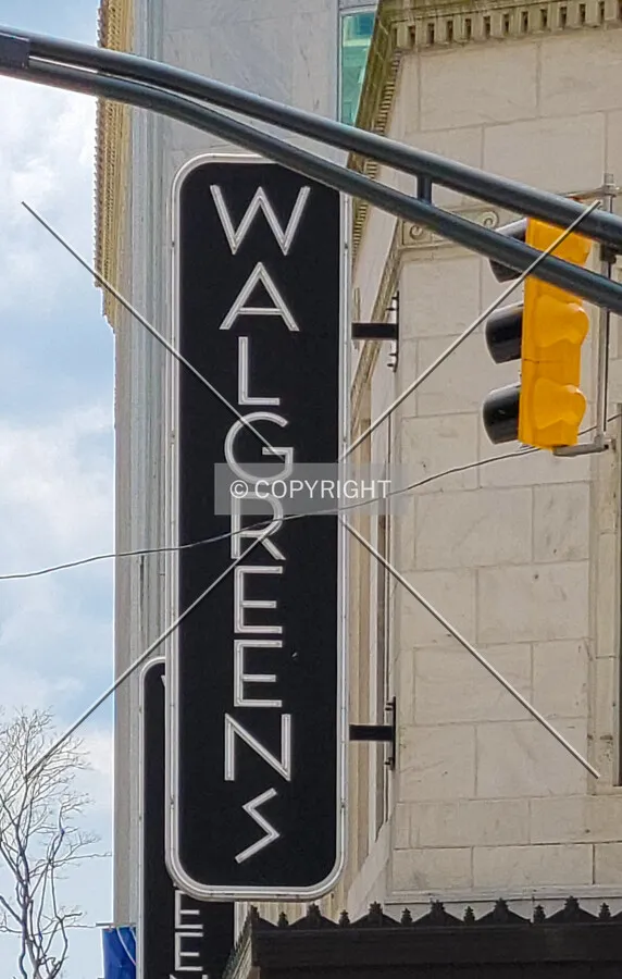 Sign on the north façade; June 4, 2021
