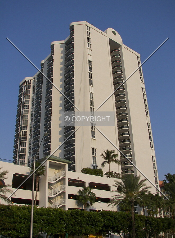 View from the west on Collins Avenue