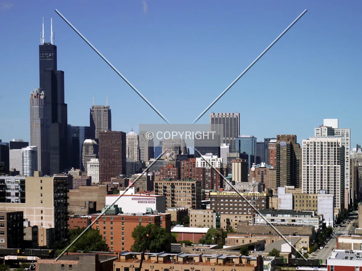 Loop skyline from South Michigan Avenue