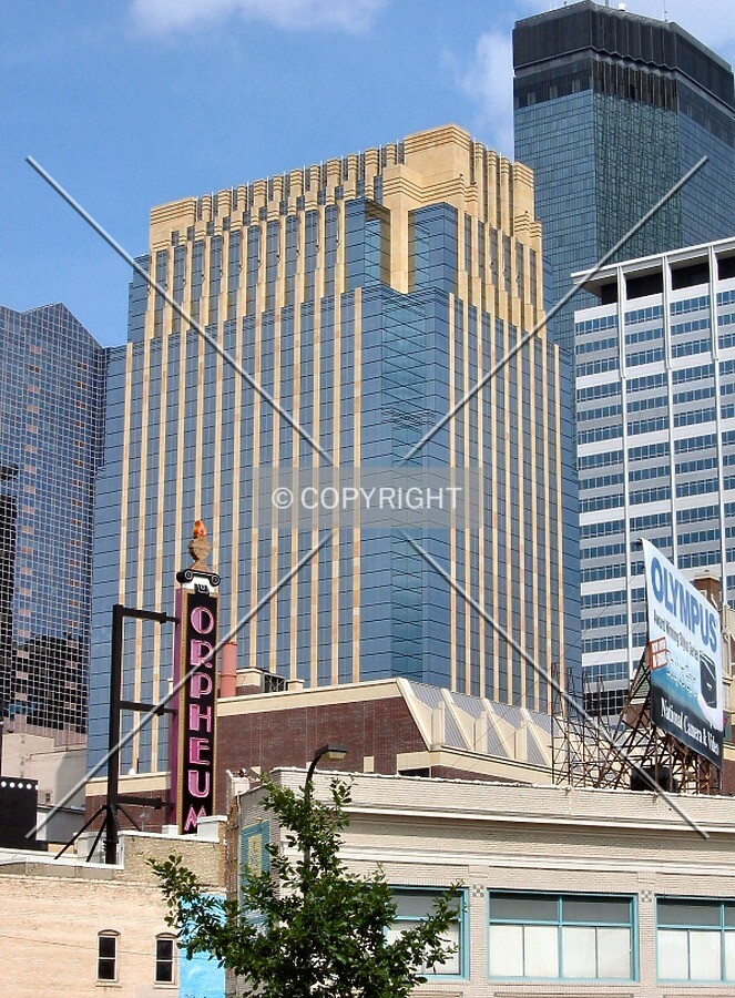 View to the northeast from 10th Street North, Orpheum Theater in foreground