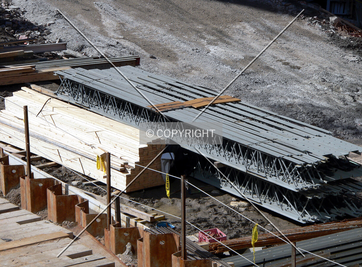 Construction materials visible