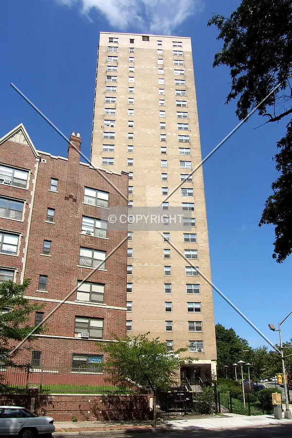 View from the south across Elizabeth Avenue