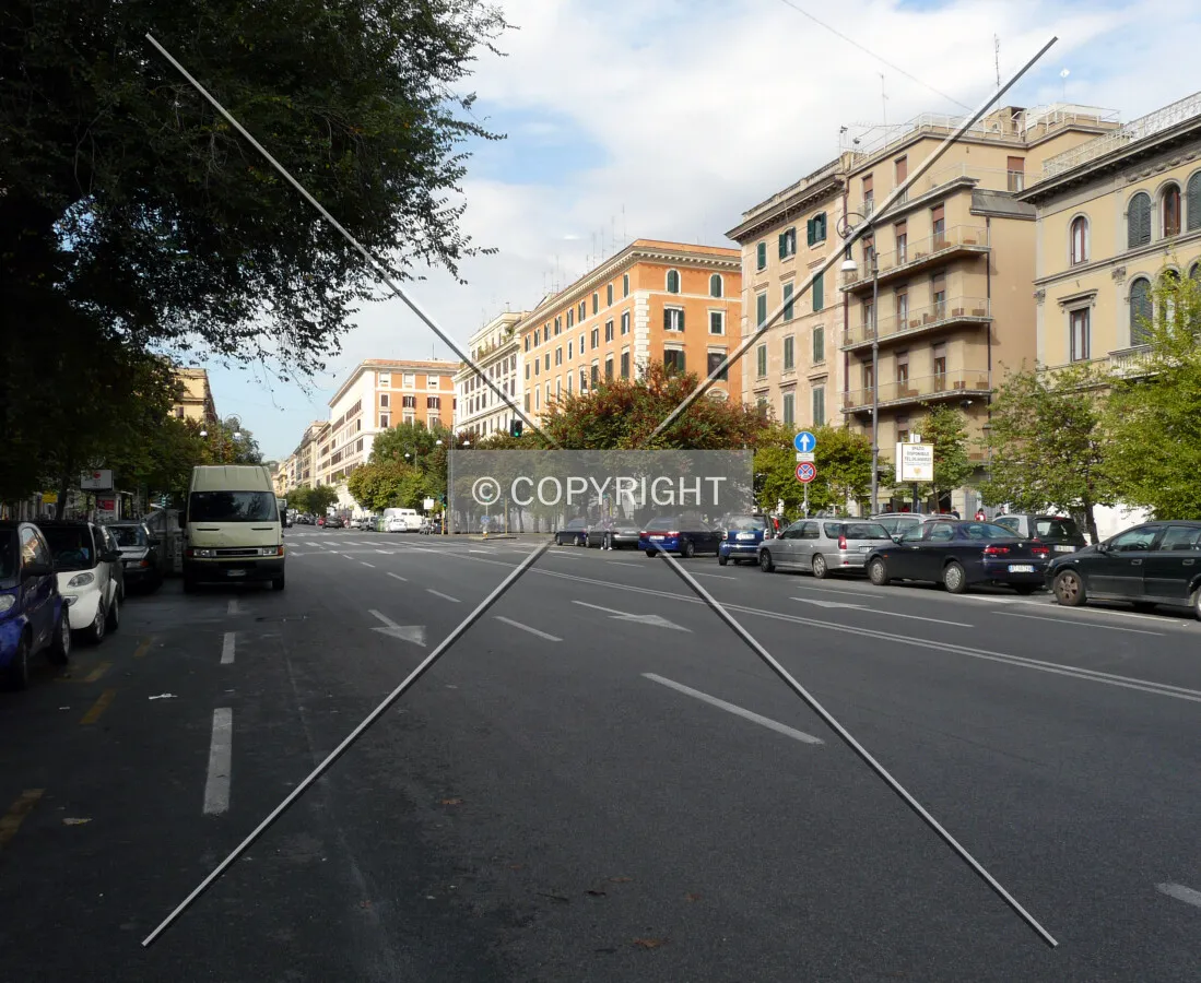 Looking west to Piazza Cola di Rienzo