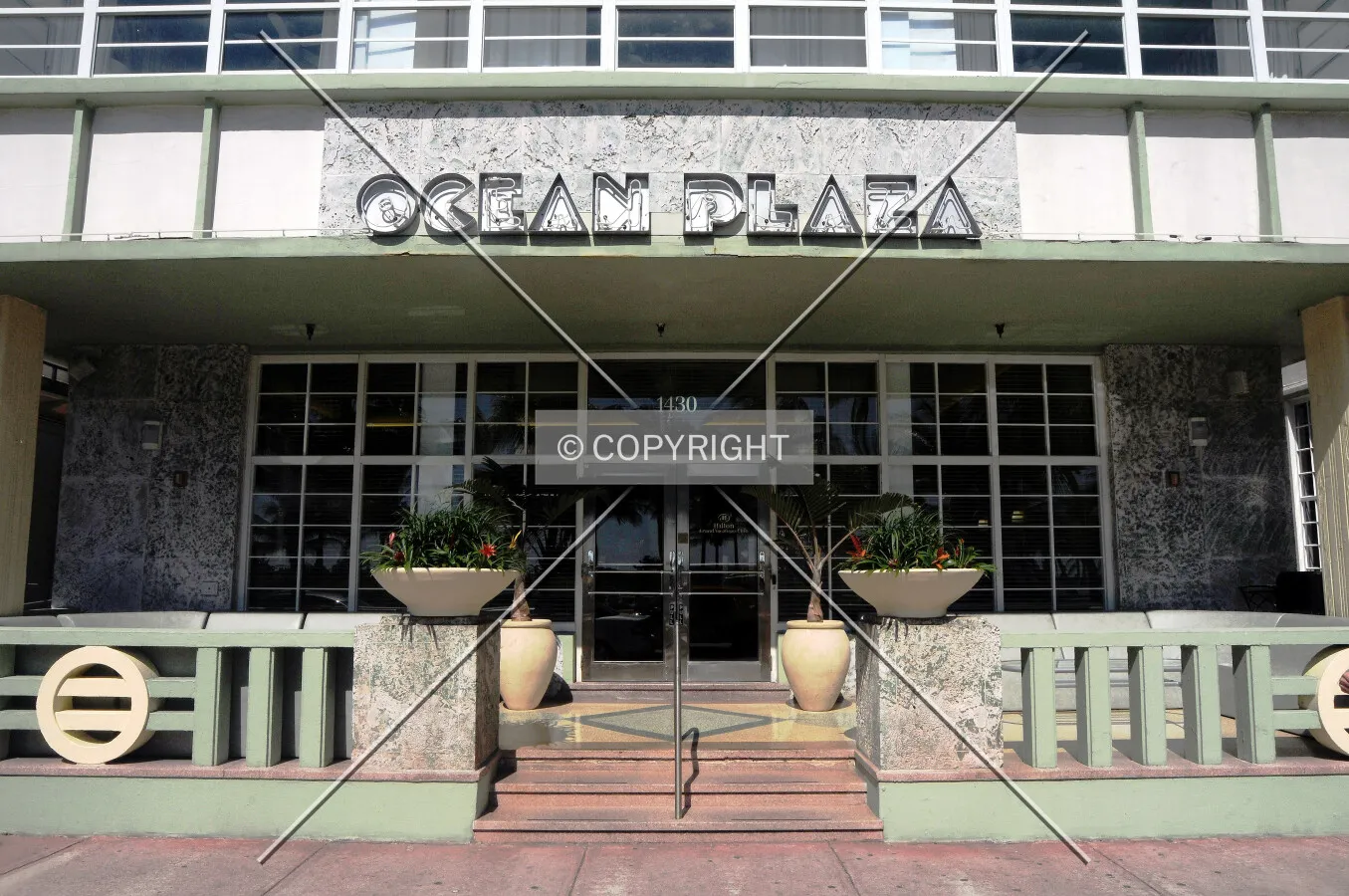 View from the east across Ocean Drive