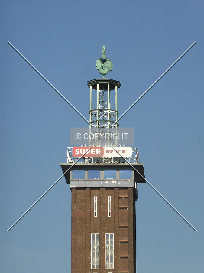Top of Messeturm including SuperRTL logo